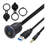 Kework 3.3FT Usb 3.0 3.5MM Flush Mount Cable, & Feet, Gray New. Price: $22.57.