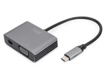 Digitus Usb-c Dp + Vga Adapter, 20 Cm 4K/30HZ, Silver, Aluminium Housing New. Price: $57.42.