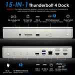 Wavlink Thunderbolt Quad Display Docking Station 40GBPS 98W Pd Usb Hub New. Price: $254.99.