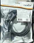 Rocstor Vga/svga HD15 D-sub Male Cable 6 Ft Black Y10C138-B1 New. Price: $25.00.