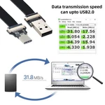 Cablecc 2.0 Type-a Male To Usb-c Type-c Data Flat Slim 0.5M, Black New. Price: $17.18.