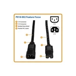Eaton Electrical P018-002 Tripp Lite By Power Cord C14 C15 New. Price: $35.95.