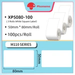 Phomemo Labels 1.97"X3.15" (50X80MM) Rolls Square Self-adhesive Thermal Paper New. Price: $14.99.