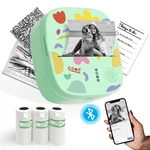 Xengro Mini Portable Thermal Sticker Printer W/ 3 Rolls Paper - Bluetooth Inkles New. Price: $53.98.