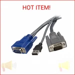 Startech.com Ft Ultra-thin 2-IN-1 Kvm Cable, Taa (SVUSBVGA6) New. Price: $23.31.