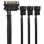 Crj 15-PIN Sata To 3 Pc Power Adapter Cable Three Fan, Black New. Price: $17.32.
