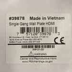 Hdmi Pass Through Single Gang Wall Plate Black- C2G New. Price: $33.00.