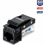 Trendnet TC-K50C6BK, CAT6 Keystone Jack, Black 50-PACK New. Price: $64.99.