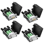 DB9 Solderless Connector (2MALE+2FEMALE), Breakout RS232 D-sub ... New. Price: $38.30.