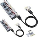 Mzhou 2 Pack Pcie Riser 1X To 16X Graphics Extension Powered Adapter Card New. Price: $8.00.