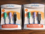 Manhattan Usb To PS/2 Converter 179027 2-PACK New. Price: $17.95.