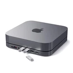 Satechi Hub, Type-c Aluminum Stand & Usb-c Data Port St-abhfm-gray Open. Price: $82.57.