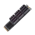 Xiwai Ngff Nvme M-key Pci Express M.2 To Sata 3.0 6GBPS 9 Ports Adapter Black New. Price: $57.11.