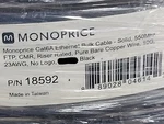 Monoprice 23/4P CAT6A F/utp Ftp 550MHZ 10G Riser Network Cable Cmr Black /50FT New. Price: $39.99.
