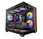 Okinos M6 Argb Atx Genuine Walnut Wood, Panoramic View, Type-c, 4 X120MM Brand. Price: $217.01.