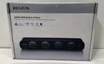 Belkin Kvm Switch Soho 4 Port Black Vga Usb PS2 Audio Cables Included Used. Price: $29.99.