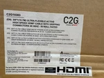 C2G 35FT Ultra Flexible 4K Active Hdmi Cable W/ Gripping 60HZ (p/n: 10383) New. Price: $89.19.