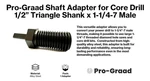 Pro-graad Core Drill Bit Adapter For Threaded Diamond Hole Saw New. Price: $21.99.