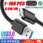 Micro Usb 3.0 Cable High Speed Data Sync For Hdd External Hard Drive Lot New. Price: $35.59.