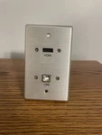 C2G/CABLES To Go 39874 Hdmi And Usb Pass Through Single Gang Wall Plate, Brushed Used. Price: $12.00.