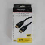 Monster Just Hook Up 4K Ultra 6-FOOT Hdmi Cable With Ethernet 140054-00 Open. Price: $14.00.