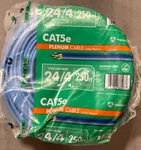 Southwire CAT5E Cmp (plenum) Data Cable - 250 Ft. Blue 24/4 Solid Cu New. Price: $37.98.