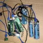 Lot Of 5 Usb 3.0 Pci Express 1X 16X Riser Card Adapters Complete Sets Used. Price: $14.99.