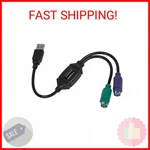 Monoprice PS/2 Keyboard/mouse To Usb Converter Adapter, Black New. Price: $16.00.