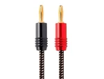 Monoprice Speaker Wire, Braided With Banana Plugs, 2-CONDUCTOR 14AWG 6FT Gold New. Price: $24.05.