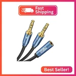 Millso Headset Splitter, Ctia 3.5MM 2 To 1 Female Headphone Adapter With New. Price: $12.75.