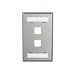 Panduit NKF2S 1 Gang 2-PORT Stainless Steel Metallic Faceplate New. Price: $9.60.
