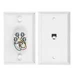 Lot Of 7 Telephone Wall Plates -white- RJ11 *new* Allen Brand. Price: $25.00.