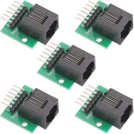 Cermant 5PCS RJ11 RJ12 6P6C 6PIN Breakout Board With Bent Pin,pcb Mount Black... New. Price: $18.76.
