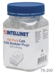 100-PACK Intellinet CAT6 RJ45 Utp Standard Modular Plugs, Jar, T6-200 New. Price: $25.95.