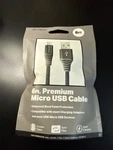 Bytech 6FT Premium Micro Usb Cable New. Price: $14.00.