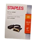 Dvi To Hdmi Adapter. 6', Staples Brand. New. Price: $7.99.