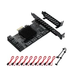 Pci-e 1X Interface 3.0 10 Port Sata Card With Cables & Power Spl... New. Price: $71.79.
