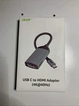 Acer Usb-c To Hdmi 4K At 60HZ Adapter, Thunderbolt 3/4 Converter Open. Price: $9.99.