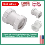 Keeney 46WK White Polypropylene Extension Coupling Trap Adapter, Leak-proof 1.5 New. Price: $10.95.
