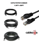 CAT6 Black Ethernet Patch Cord Lan Network Cable RJ45 1.5FT- 20FT Multi-pack Lot New. Price: $8.35.