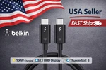Belkin Thunderbolt 3 Usb-c Cable 5K/UHD 100W Fast Ship Usa Seller New. Price: $17.99.