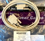 New-in-bag Black Box BC00200 Molded D-sub Serial Cable, DB9 Male/female 6'. Price: $14.99.