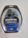 Manhattan Black Hi-speed Usb 2.0 Active Extension Cable 16FT (519779) Nib!!! New. Price: $14.00.