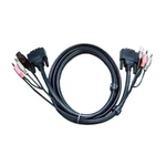Aten 2L-7D05U Dvi-d Single Link Kvm Cable (16') Usb-a Male 1/8" 3.5 Mm New. Price: $66.90.
