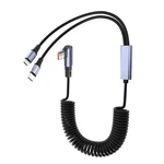 Yacsejao 2 In 1 Coiled Usb Cable, 90 Degree Right Angle Type Fast... New. Price: $22.01.