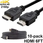 Pack Of 10 Digital High-speed 1.4 Hdmi Cables Pvc 2160P Black Cord (6 Feet) New. Price: $20.95.