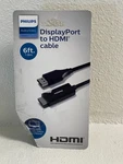 Philips Displayport To Hdmi Cable 6FT SWV9216G/27 4K Uhd 1080P Adapter New Open. Price: $11.99.