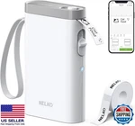 Bluetooth Label Maker, Wireless Mini Printer With Tape & Templates, White New. Price: $37.98.