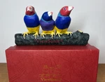 Viewsonic Gouldian Finches Birds Branch Pen Holder Advertising Promo & Box Used. Price: $49.00.