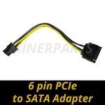 6 Pin Pcie To Sata Adapter - 7.5 Inches / 18 Cm By Minerparts New. Price: $6.99.